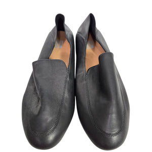 FitFlop Allegro Crush Back Loafer Flats Black Leather Moccasins Dynamicush Comfort 9