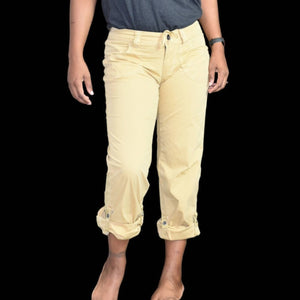 Kuhl Kontra Pants Tan Cargo Convertible Roll Up Capri Straight Hiking Low Rise Size 2