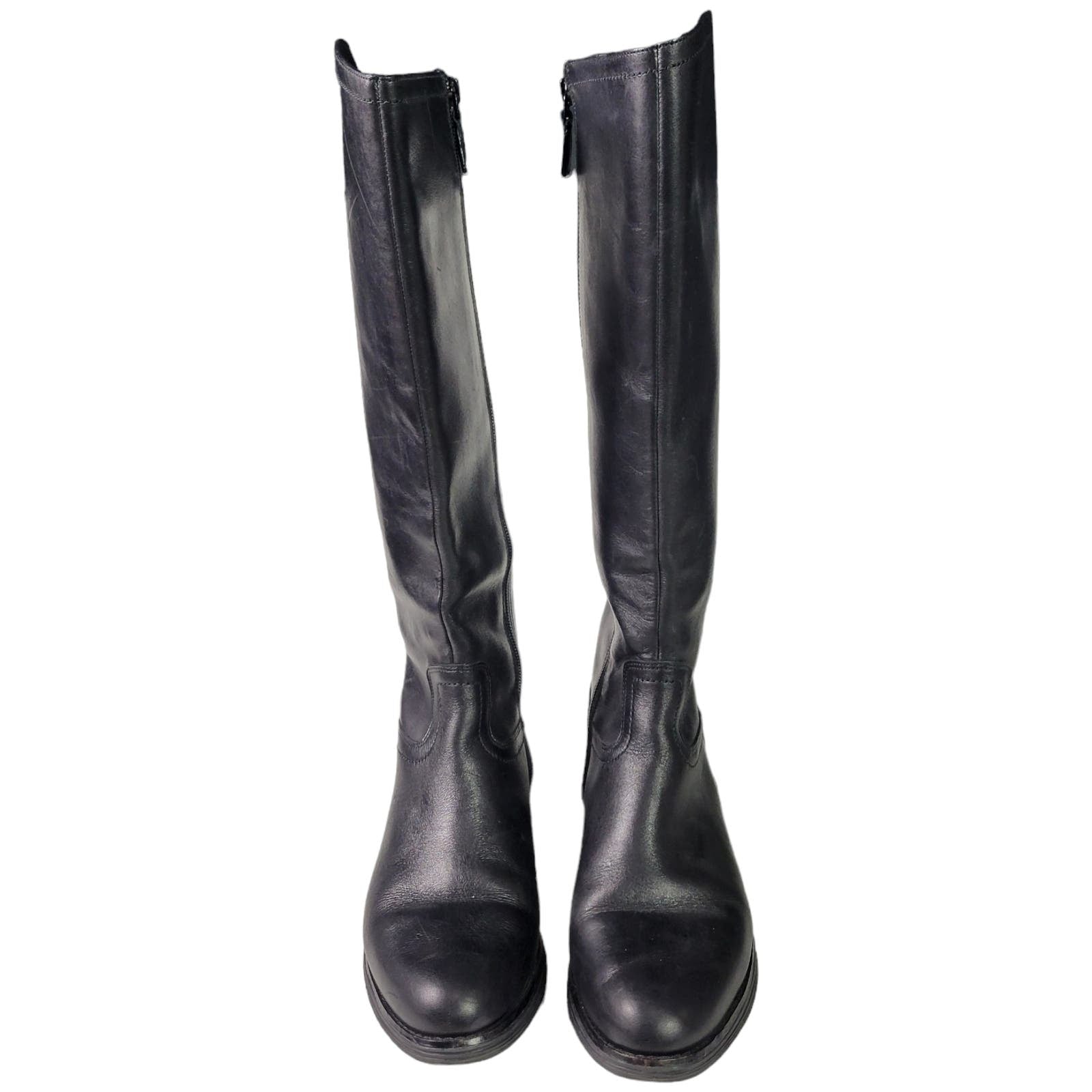 Cole Haan Myriam Tall Boots Black Leather Flat Winter OriginalGrand Grand Size 7.5