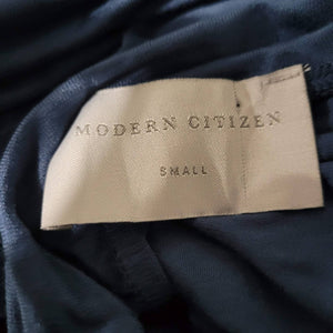 Modern Citizen Vero Jersey Dress Blue Long Sleeve Tie Front Side Slit Size Small