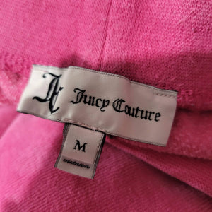 Juicy Couture Zuma Pants Pink Velour Jogger Varsity Low Rise Yoga Loungewear Size Medium