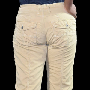 Kuhl Kontra Pants Tan Cargo Convertible Roll Up Capri Straight Hiking Low Rise Size 2