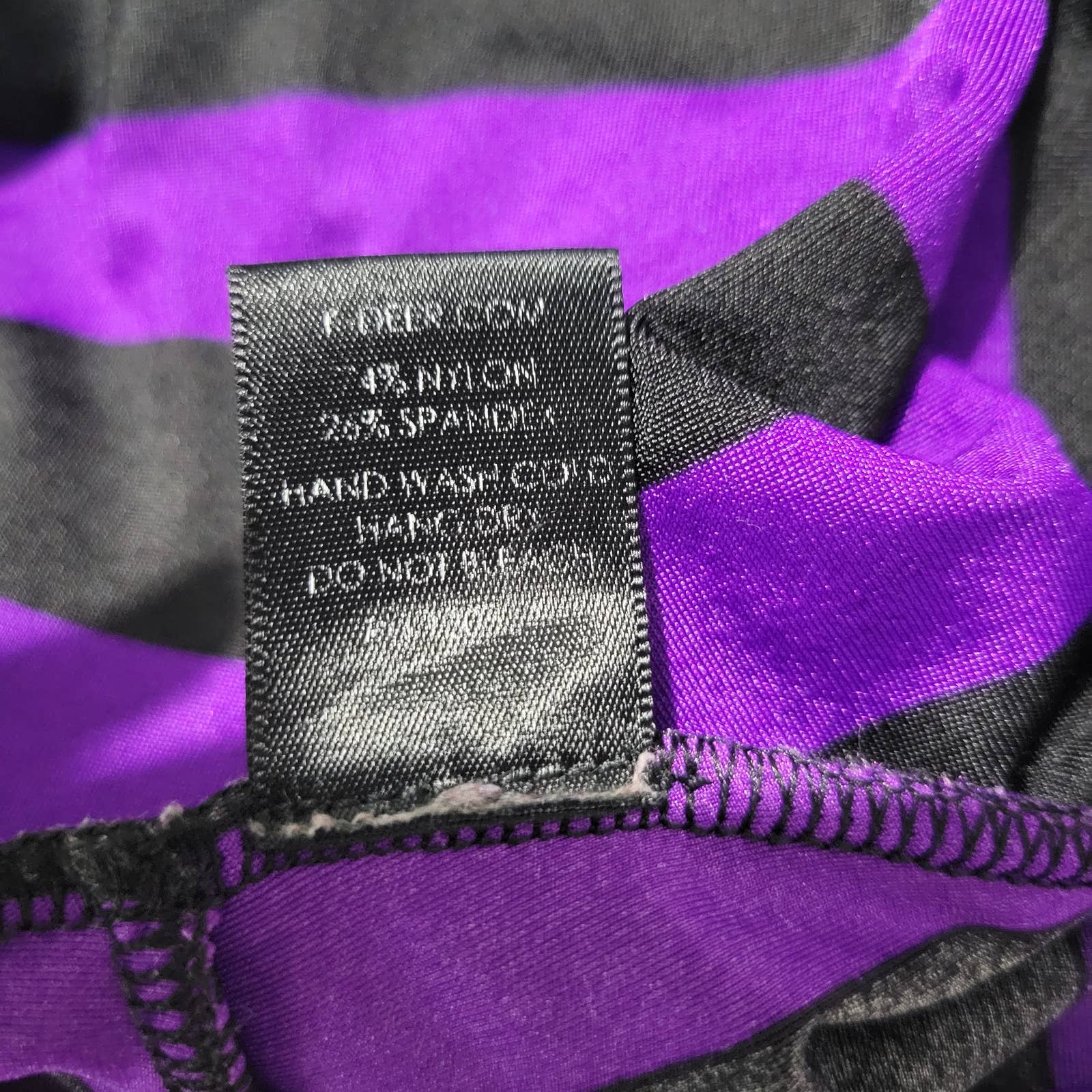 K Deer Mabel Leggings Multicolor Purple Striped Ombre Rainbow High Waist Full Length Size Medium