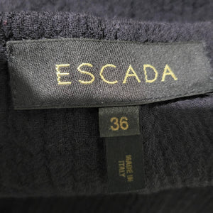 Escada Black Pants High Rise Crinkled Gauze Wide Leg Trousers Dress Size 36 4