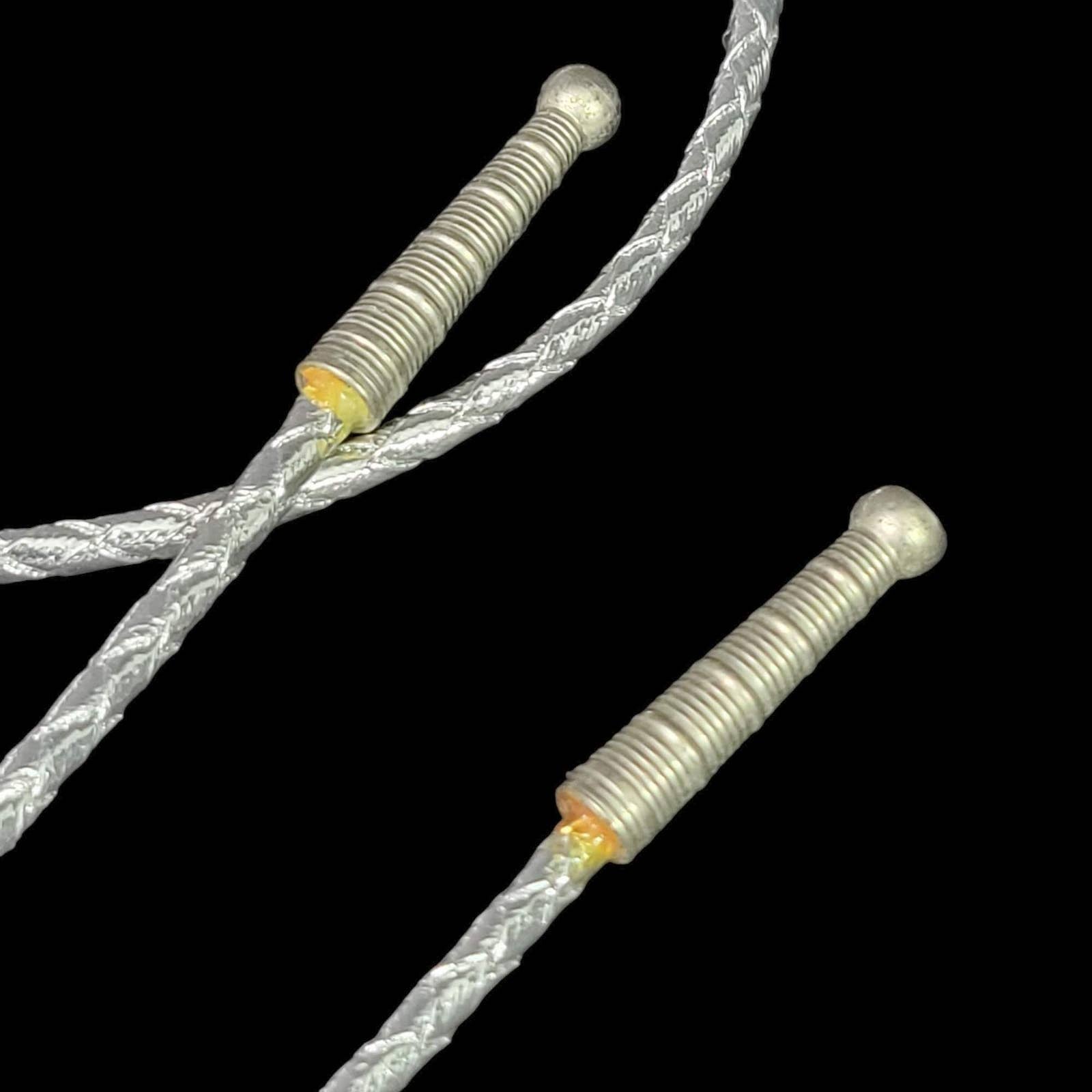 Bull Skull Bolo Tie Silver Braided Lariat Necklace Western Steer Cowboy Longhorn Corded Unisex