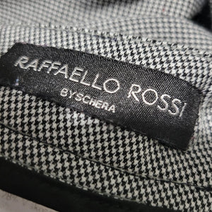 Raffaello Rossi Alena Pants Black White Houndstooth Check Trousers Plaid Zip Pockets Dress Size 38 8