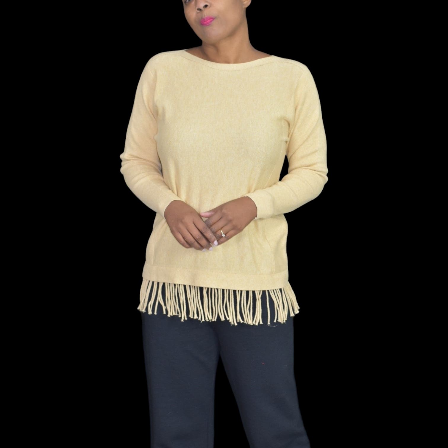 Lilly Pulitzer Glenda Sweater Tan Fringe Heathered Sand Bar Ribbed Coolmax Size XS
