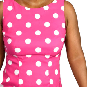 ALYX Pink Polka Dot Dress Sleeveless Sheath Classic Knee Length Party Occasion Size 4