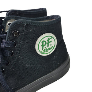 PF Flyers 1993 Center Hi Top Sneakers Black Limited Edition Cap Toe Unisex Size 6.5 Women