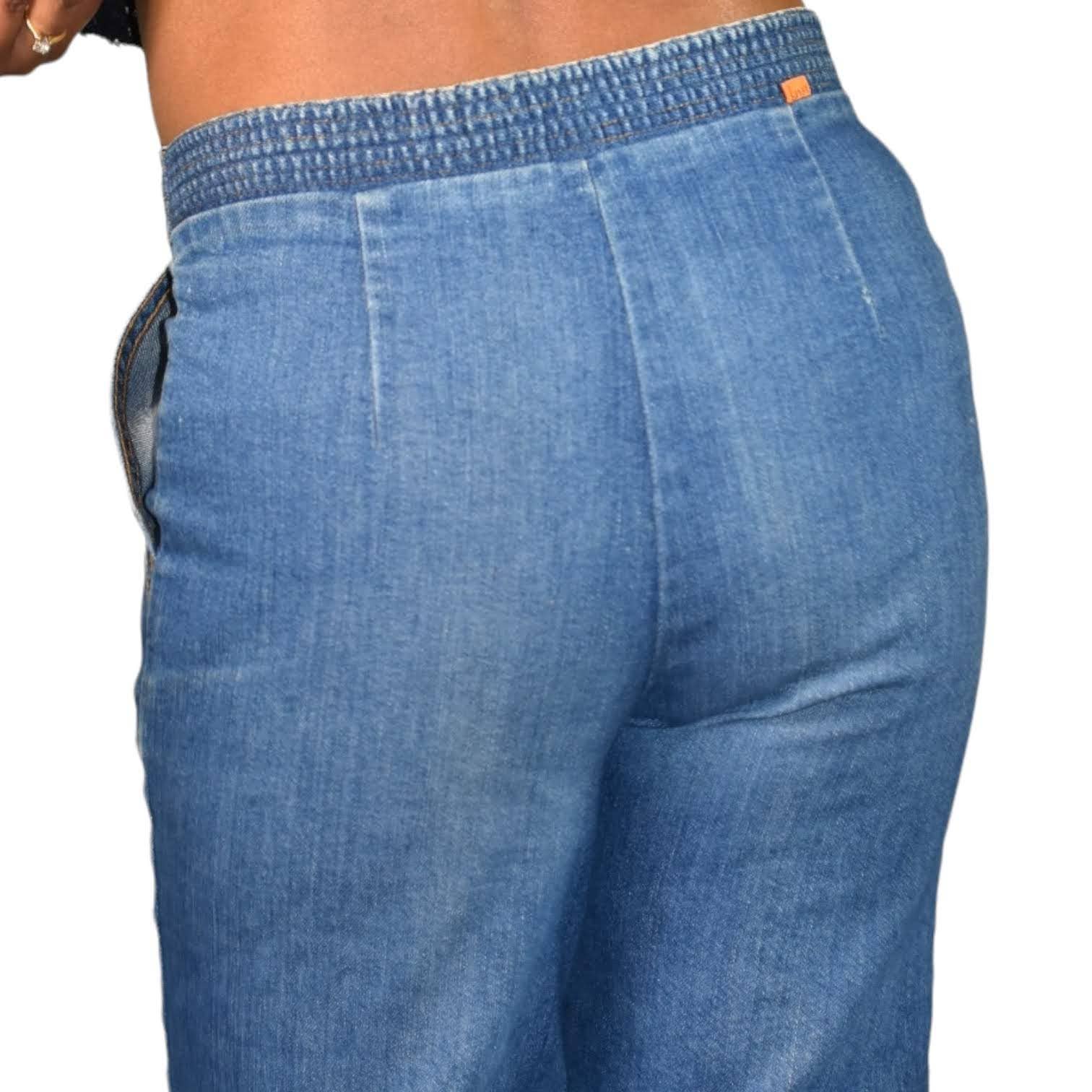 Vintage Levis Jeans Orange Tab Wide Leg Trouser Denim Cotton Bareback High Waist 70s 80s Size 29 30