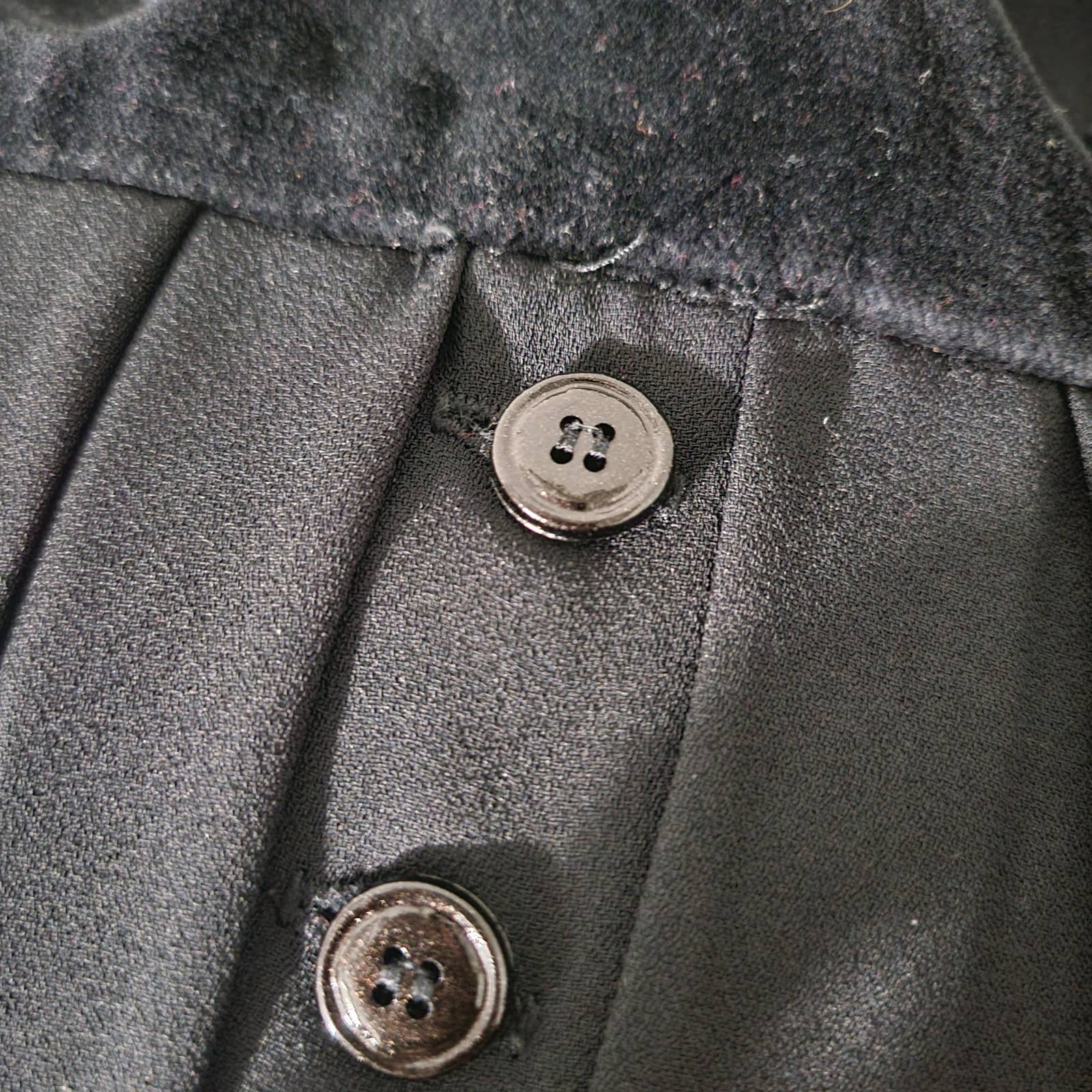 Vintage Sandro Paris Blazer Jacket Black Velvet Pleats Notched Y2K Size Medium
