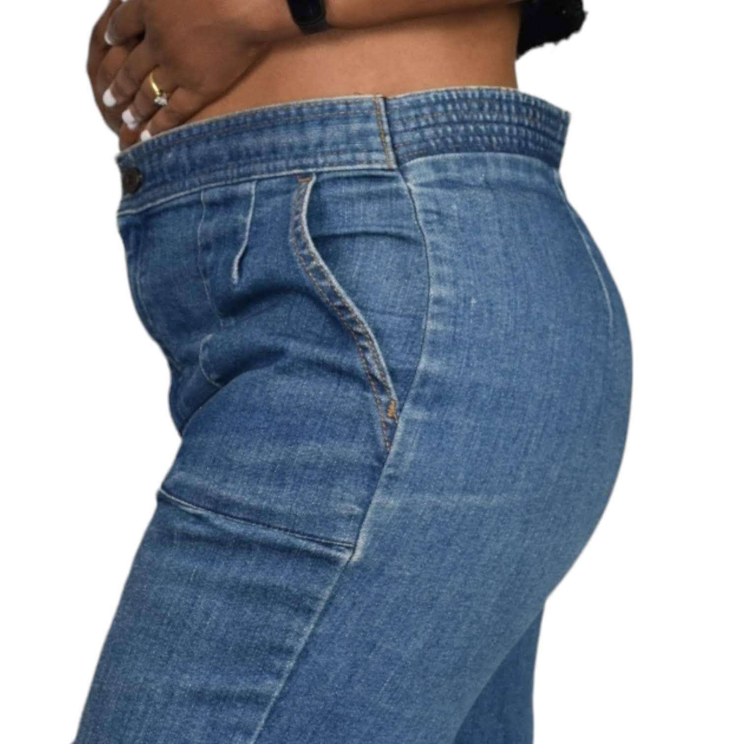 Vintage Levis Jeans Orange Tab Wide Leg Trouser Denim Cotton Bareback High Waist 70s 80s Size 29 30