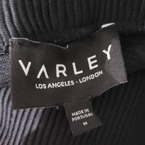 Varley Simon Turtleneck Sweatshirt Black Ottoman Rib Boxy Rolled Neck Side Zip Size Medium