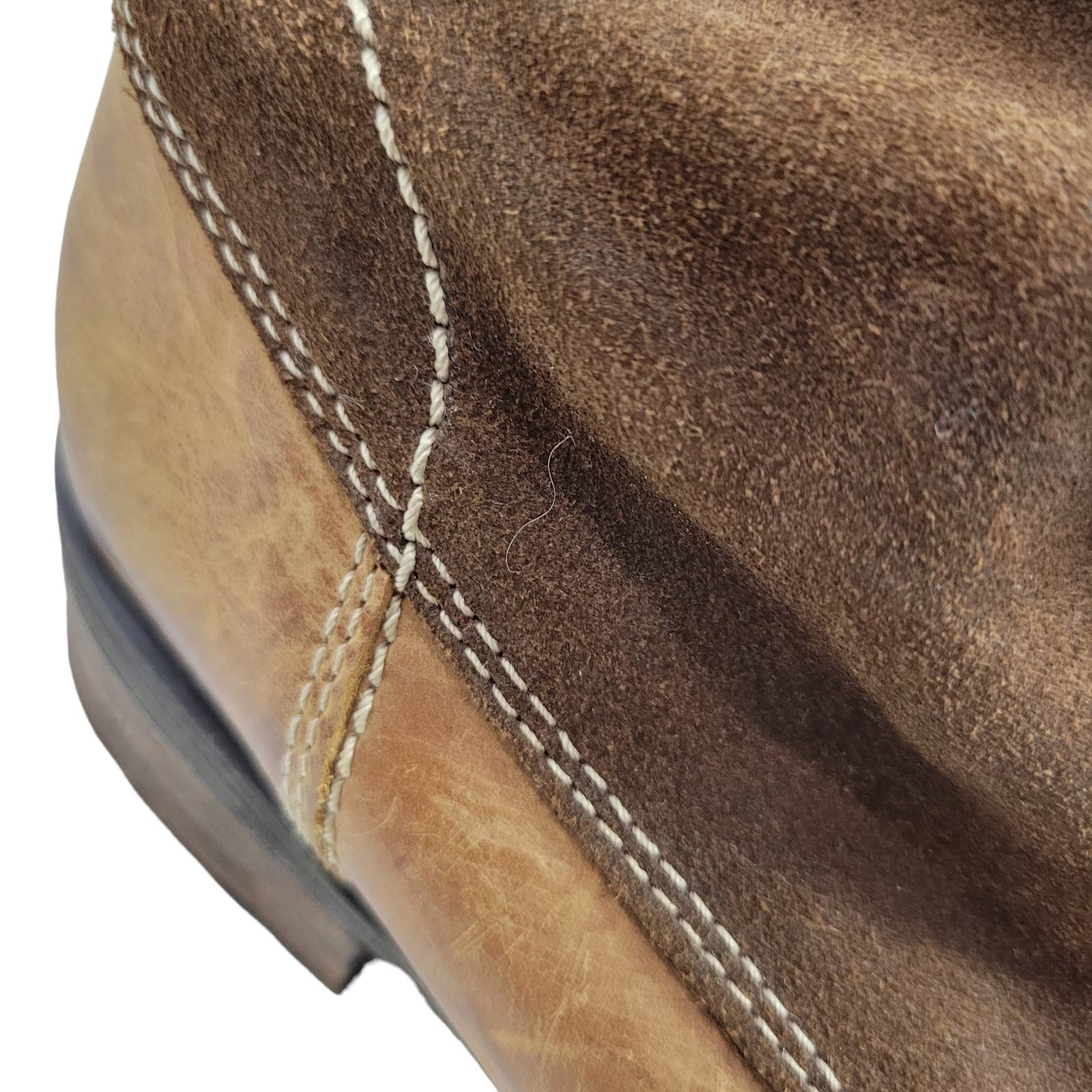 Dromedaris Kayla Boots Brown Tan Leather Sherpa Duck Comfort Eco Mid Calf Winter Size 8