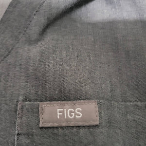 FIGS Catarina Scrubs Top Gray Technical Collection V-Neck Chest Pocket Size Small