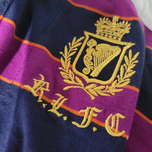 Ralph Lauren Crest Skirt Purple Polo Jersey Rugby Stripe Size Large 12 14 Girls