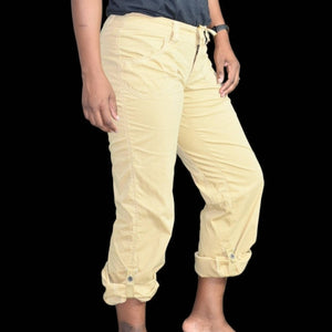 Kuhl Kontra Pants Tan Cargo Convertible Roll Up Capri Straight Hiking Low Rise Size 2