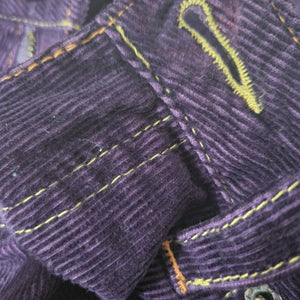 Gadzooks Corduroy Pants Purple Low Rise Flare 90s Y2K Vintage Cords Cotton Retro Size 6