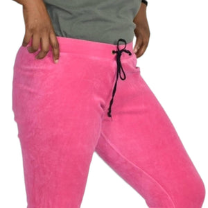 Juicy Couture Zuma Pants Pink Velour Jogger Varsity Low Rise Yoga Loungewear Size Medium