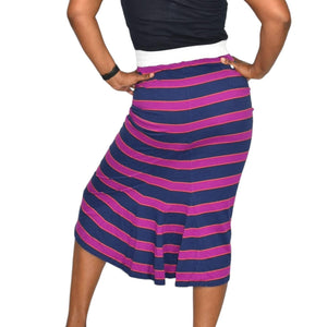 Ralph Lauren Crest Skirt Purple Polo Jersey Rugby Stripe Size Large 12 14 Girls
