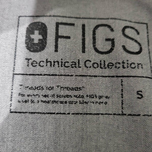 FIGS Catarina Scrubs Top Gray Technical Collection V-Neck Chest Pocket Size Small