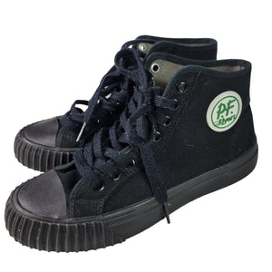 PF Flyers 1993 Center Hi Top Sneakers Black Limited Edition Cap Toe Unisex Size 6.5 Women