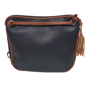 Vintage Bottega Veneta Shoulder Bag Black Marco Polo Crossbody Nylon Leather