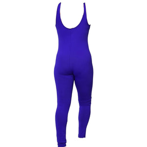 Stretch Is Comfort Nylon Unitard Purple Catsuit Spandex Shiny Retro Tank Full Length USA Size Large