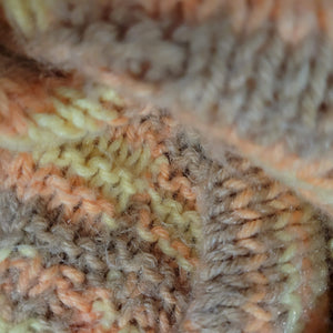 Homemade Sweater Vest Top Jerkin Yellow Vintage Hand Knit Knitted Pastel Wave Medium