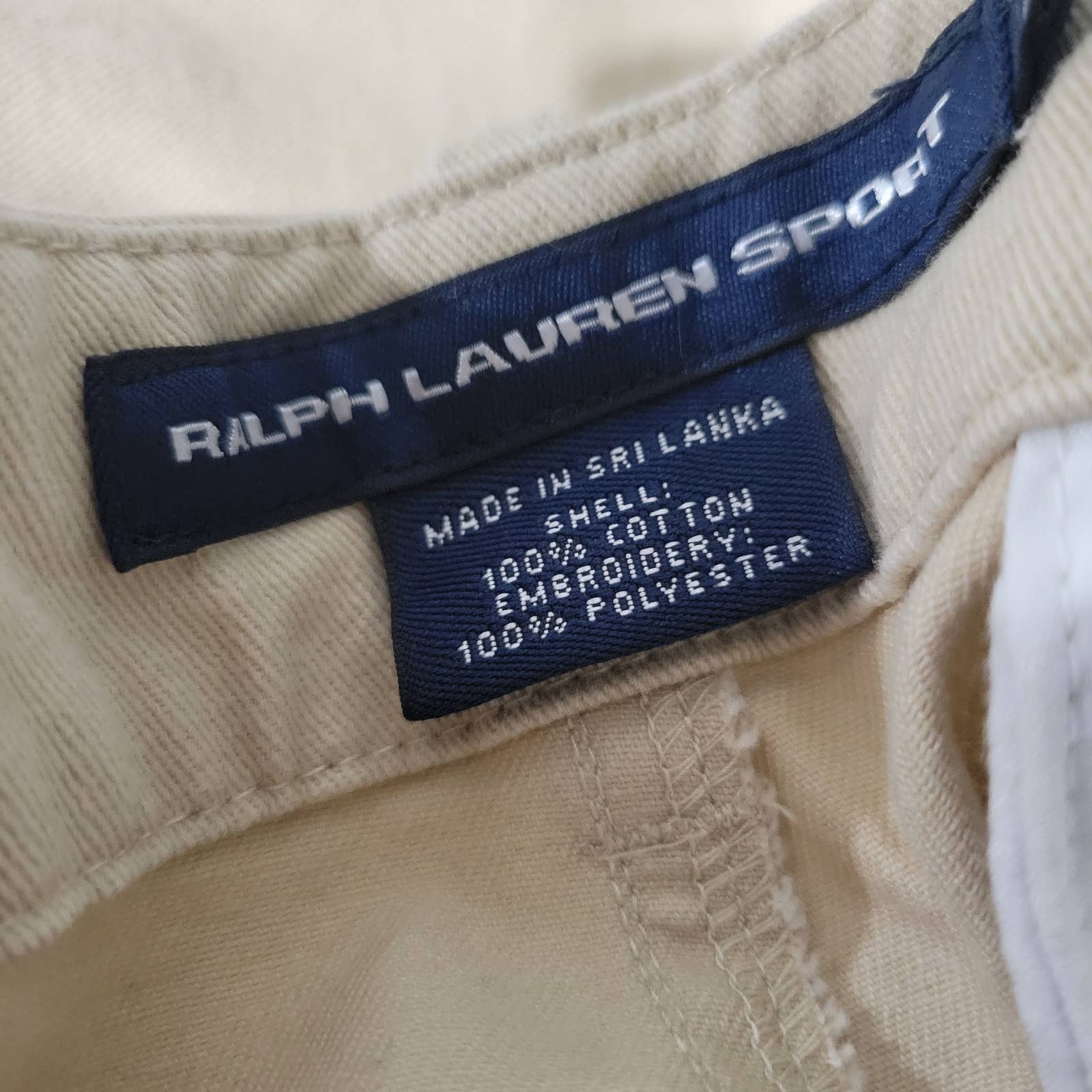 Ralph Lauren Sport Shorts Tan Mid Rise Chino Cotton Polo Pony Print Logo Size 6