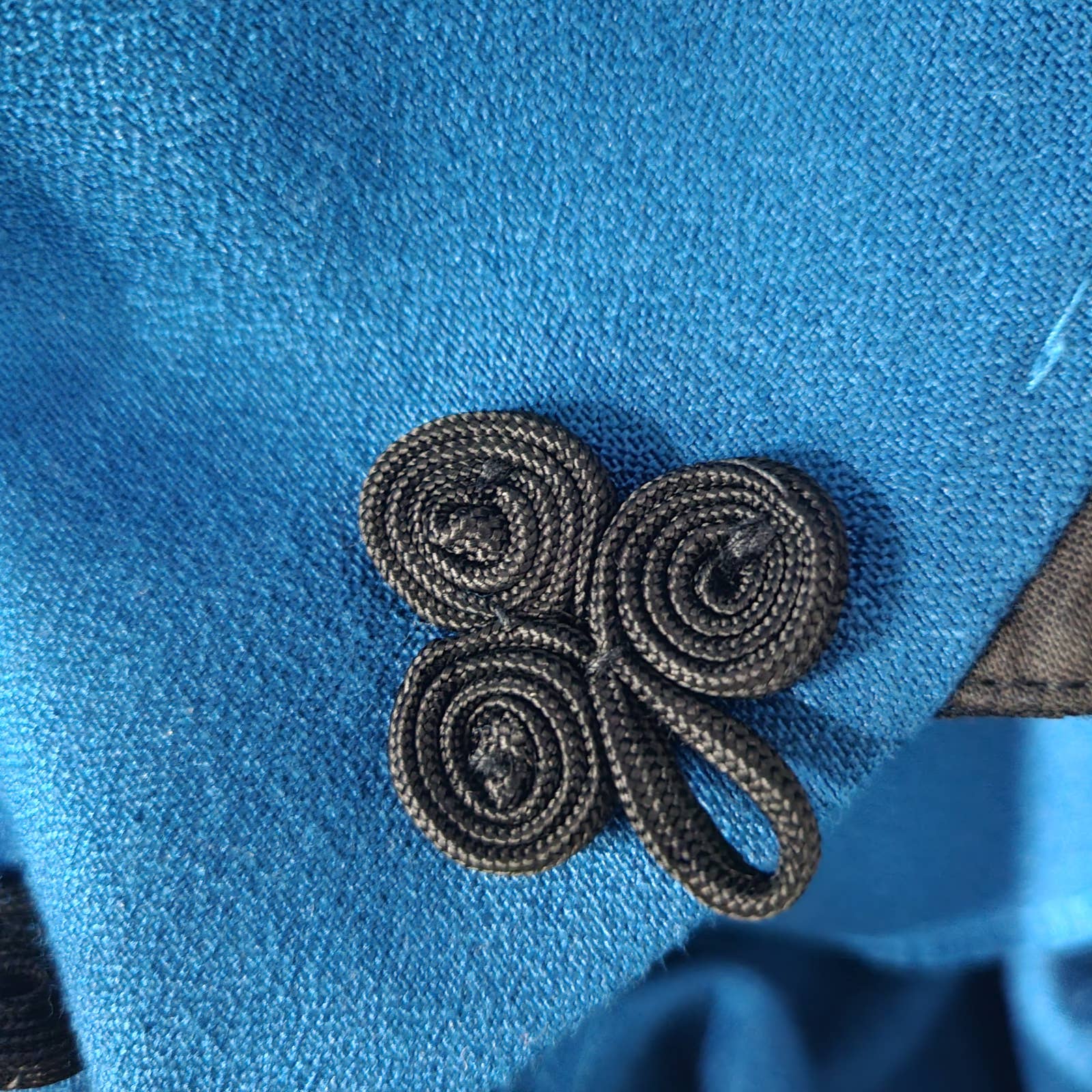 Vintage Ann Tobias Blazer Dress Blue 80s Power Suit Color Block Midi Wrap Padded Shoulder Pads Office Pilgrim Collar Size 4