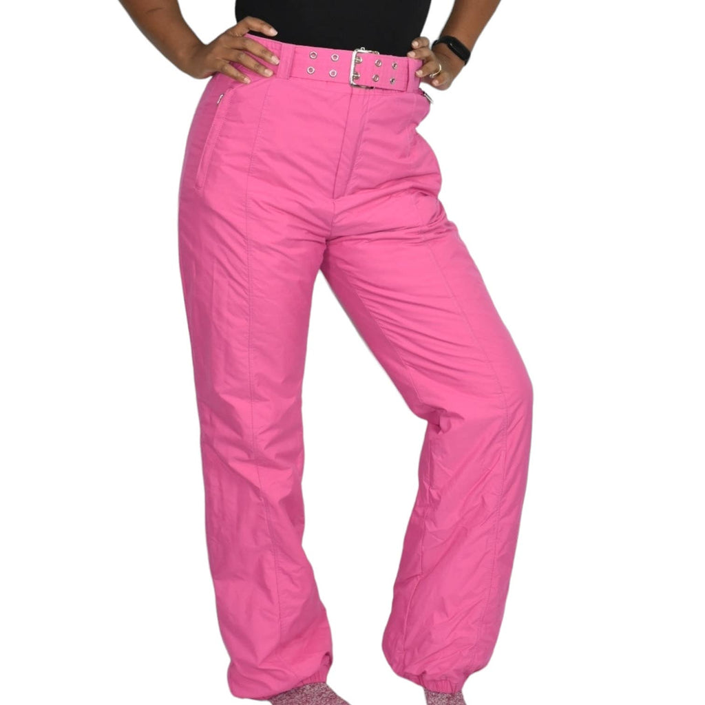 Nils Snow Pants Pink Ski Winter Sports High Waist Belted Thinsulate Insulated Size Small