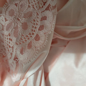 Vanity Fair Nylon Robe Pink Silky Satin Vintage Housecoat Loungewear Size Small