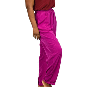 Magenta Pants SG Sport Vintage Pink Purple Casual Elastic Waist Tapered Granny Size Small