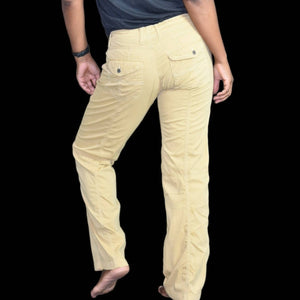 Kuhl Kontra Pants Tan Cargo Convertible Roll Up Capri Straight Hiking Low Rise Size 2