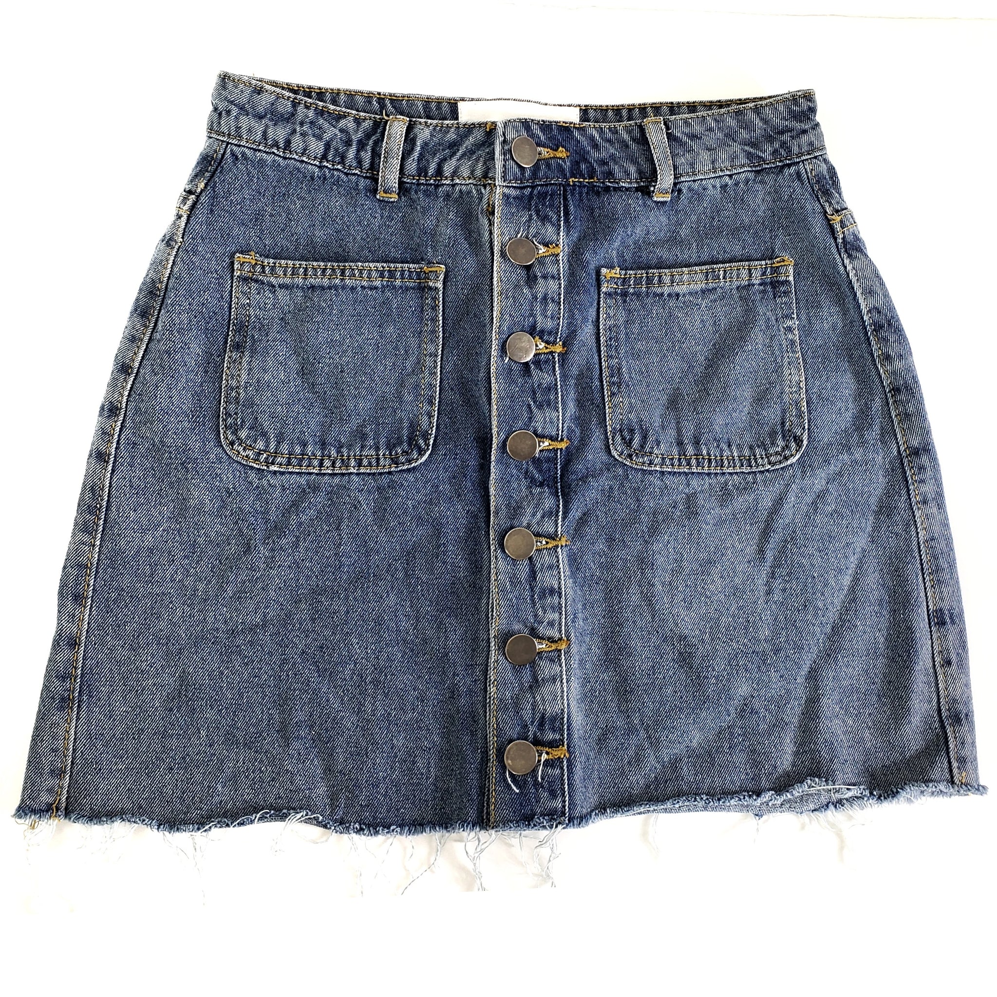 Newbury Kustom Button Front Jean Skirt Size Small