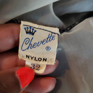 Vintage Chevette Slip Black Lace Lingerie Size 32 Small