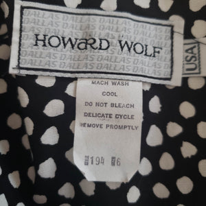 Vintage Howard Wolf Polka Dot Dress Size Small