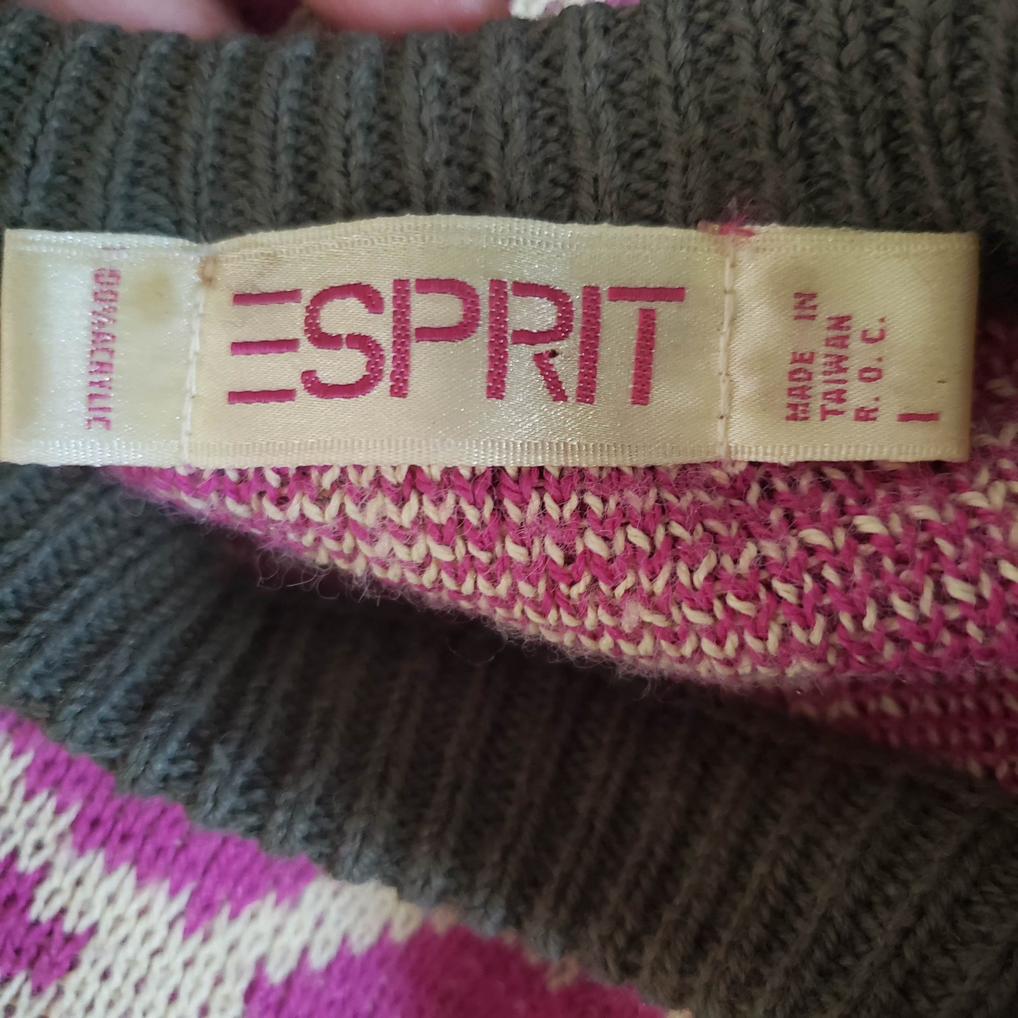 Vintage Esprit Animal Print Sweater Size Large