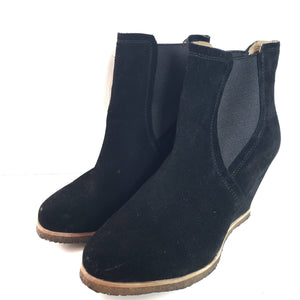 Splendid Black Wedge Ankle Boots Size 8.5