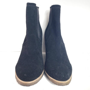 Splendid Black Wedge Ankle Boots Size 8.5