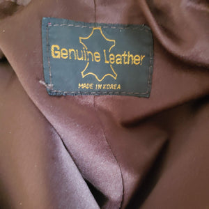 Vintage Belted Leather Jacket Size XS