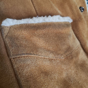 Vintage Suede Sherpa Vest Size Medium Men