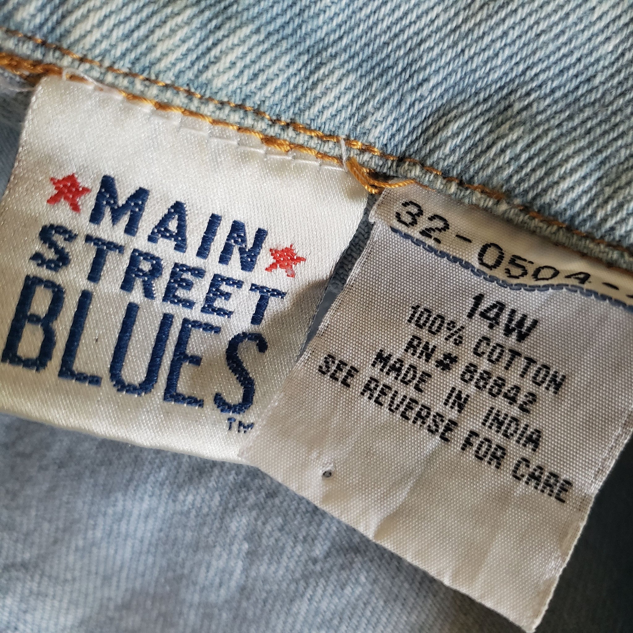 Vintage Main Street Blues Jean Jacket Size 14W
