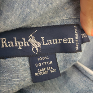 Ralph Lauren Chambray Halter Dress Size 6