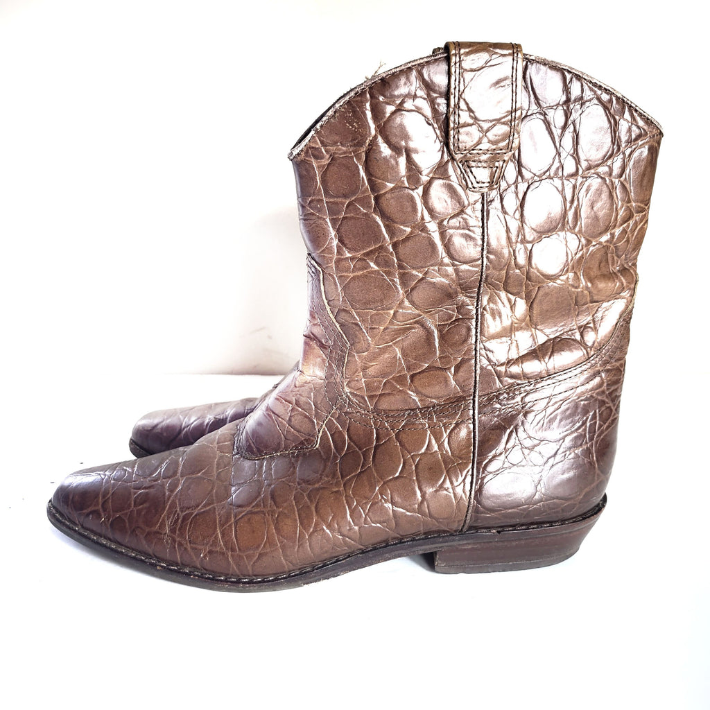 Vintage Unisa Croc Cowboy Boots Size 7.5