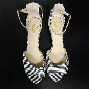 Seychelles Hazel Striped Kitten Heel Sandals Size 11