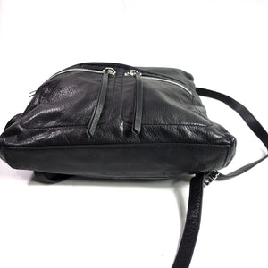 Margot Black Leather Backpack
