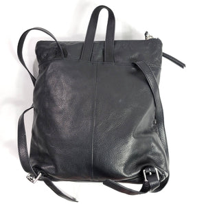 Margot Black Leather Backpack