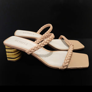 Schutz Mali Sandals Braided Straps Size 10